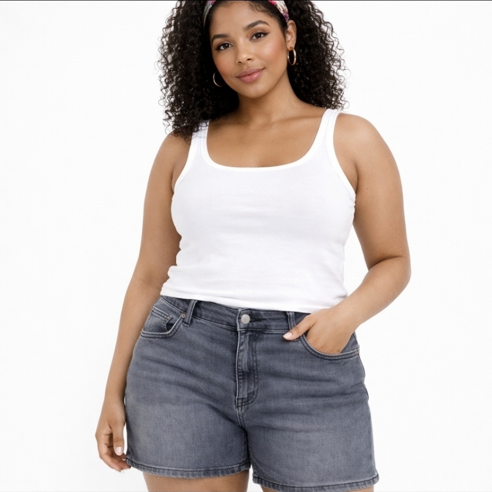 ASOS Women’s Gray Denim Shorts W30 Excellent Used Condition